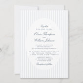 Elegant Vertical Stripe Classic Wedding Invitation Einladung (Vorderseite)