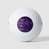 Elegant verzaubern: Der Lila Schmetterling Golfball (Vorderseite)