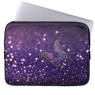 Elegant verzaubern: Der Lila Schmetterling Laptopschutzhülle