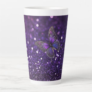 Elegant verzaubern: Der Lila Schmetterling Milchtasse