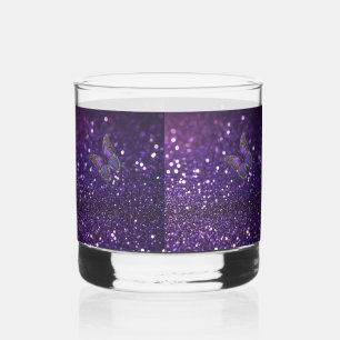 Elegant verzaubern: Der Lila Schmetterling Whiskyglas