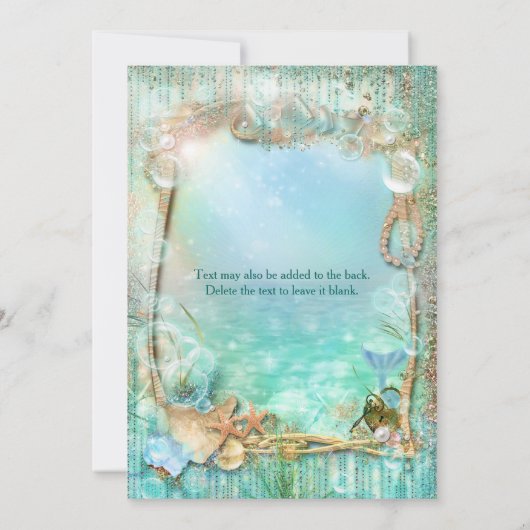 Elegant verzaubert unter den Einladungen zum Stran (Rückseite)