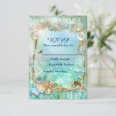 Elegant verzaubert unter der Sea Beach RSVP-Karte RSVP Karte (Stehend Vorderseite)