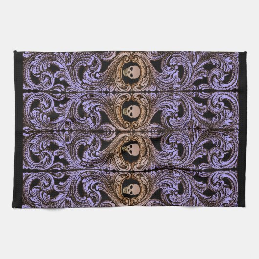 Elegant, verziert, neo-Viktorianisch, Steampunk, G Geschirrtuch (Horizontal)