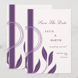 Elegant Verziert Paisley Fated Floral Save the Dat Einladung