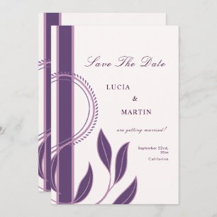 Elegant Verziert Paisley Fated Floral Save the Dat Einladung