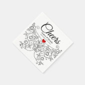Elegant Verziert Wedding Mr. und Mrs. Personalisie Serviette (Ecke)