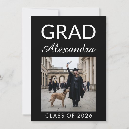 Elegant Veterinary Medicine Graduation Party Einladung (Vorderseite)