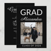 Elegant Veterinary Medicine Graduation Party Einladung (Vorne/Hinten)