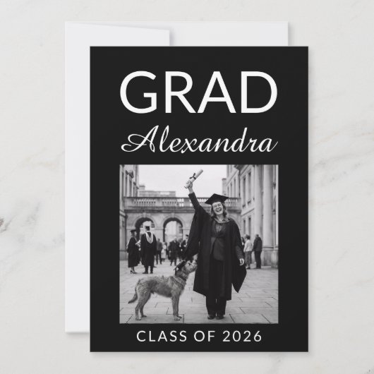 Elegant Veterinary Medicine Graduation Party Einladung (Vorderseite)