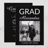 Elegant Veterinary Medicine Graduation Party Einladung (Vorne/Hinten)