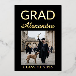 Elegant Veterinary Medicine Graduation Party Folieneinladung