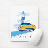 ELEGANT VETTE AUTOMOBILE ART MOUSEPAD (Mit Mouse)