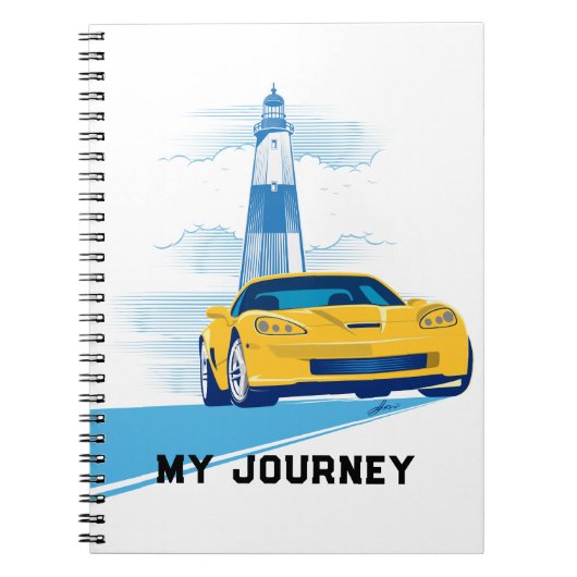 ELEGANT VETTE AUTOMOBILE ART NOTEBOOK NOTIZBLOCK (Vorderseite)