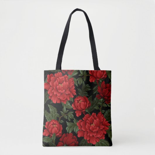 Elegant Vibrant Red Poppies in Bloom Tasche (Vorderseite)