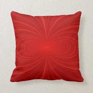 Elegant Vibrant Red Swirl Kissen