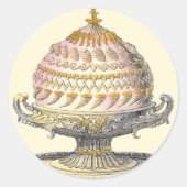 Elegant Victorian Cake Baker's Cornucopia Gateau Runder Aufkleber (Vorderseite)