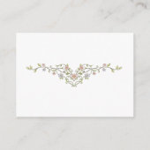 Elegant Victorian Pastel Floral Bow Wedding Detail Begleitkarte (Rückseite)