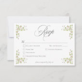 Elegant Victorian Pastel Floral Bow Wedding RSVP Karte (Vorderseite)