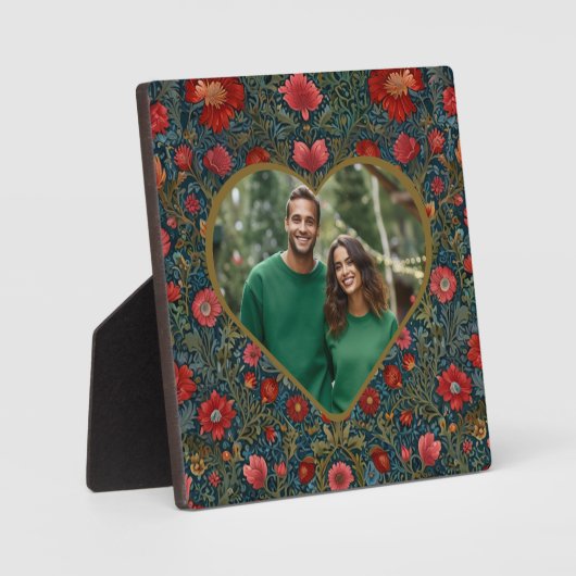 Elegant Victorian Valentines heart photo template Fotoplatte (Vorderseite)