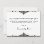 Elegant vielen Dank an Katzen, Schwanz Reben, Blac Dankeskarte (Rückseite)