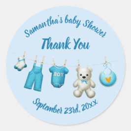 Elegant Vielen Dank Baby Shower Fevor Sticker