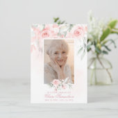 Elegant Vielen Dank Beileid Blumenzwiebeln Rose | Dankeskarte (Stehend Vorderseite)