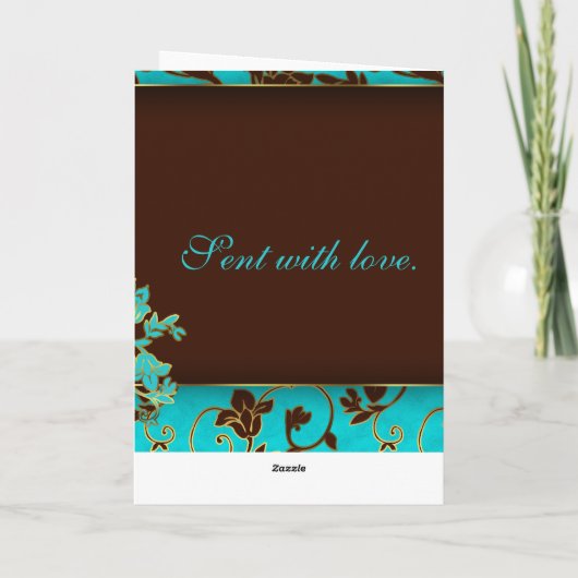 Elegant Vielen Dank Cards Gold Floral BB Dankeskarte (Rückseite)