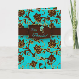 Elegant Vielen Dank Cards Gold Floral BB Dankeskarte