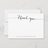 Elegant Vielen Dank | Flache Mitteilungskarte (Vorderseite)