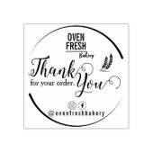 Elegant Vielen Dank für Ihr Business Name Bäckerei Gummistempel (Prägung)