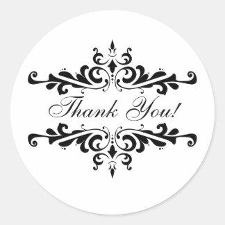 Elegant Vielen Dank Gastgeschenk Hochzeit Stickers