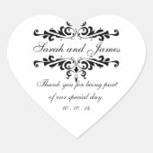 Elegant Vielen Dank Gastgeschenk Hochzeit Stickers (Vorderseite)