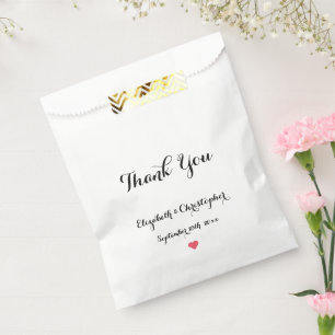 Elegant Vielen Dank Herz Personalisierte Hochzeits Geschenktütchen