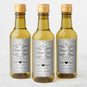 Elegant Vielen Dank Mini Wein Flasche Etikett (Flaschen)