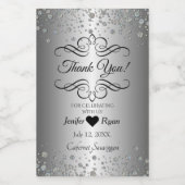 Elegant Vielen Dank Mini Wein Flasche Etikett (Einzelnes Label)