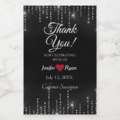 Elegant Vielen Dank Mini Wein Flasche Etikett (Einzelnes Label)