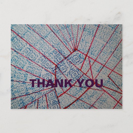 Elegant Vielen Dank Muster Postkarte (Vorderseite)