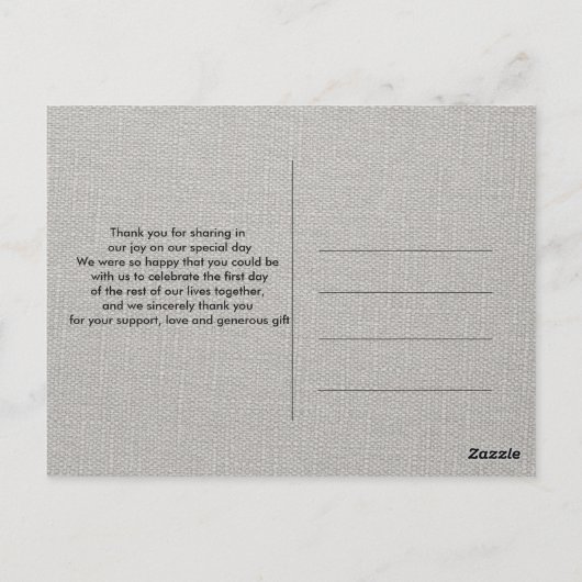 Elegant Vielen Dank Postcard Postkarte (Rückseite)