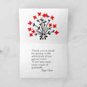 Elegant Vielen Dank Red Heart anpassbar Dankeskarte (Innenseite)