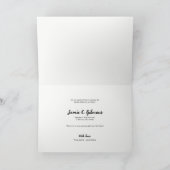 Elegant Vielen Dank Script Custom Foto Baby Shower Karte (Innenseite)
