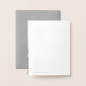 Elegant Vielen Dank Script Foto Foil Card Folienkarte (Rückseite mit Umschlag)