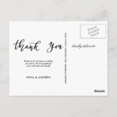 Elegant Vielen Dank, Script Heart Foto Postkarte (Rückseite)