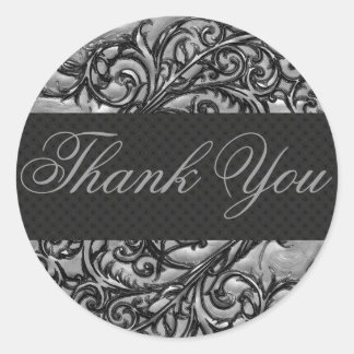 Elegant Vielen Dank Sticker/Siegel Runder Aufkleber