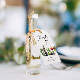 Elegant Vielen Dank Wein Brautparty Geschenkanhänger