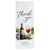 Elegant Vielen Dank Wein Themed Brautparty Geschenktüte Für Weinflaschen (Rückseite)