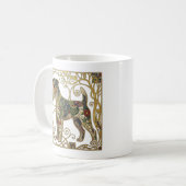 Elegant Viennese Secession Fox Terrier Kaffeetasse (Vorderseite Links)
