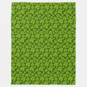 Elegant Vierblättriges Kleeblatt Floral Fleecedecke (Vorderseite)