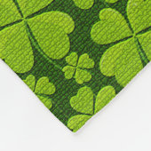 Elegant Vierblättriges Kleeblatt Floral Fleecedecke (Ecke)