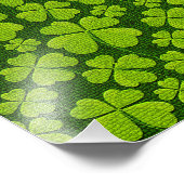 Elegant Vierblättriges Kleeblatt Floral Fotodruck (Ecke)